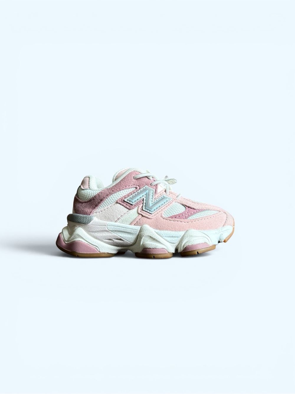 NEW BALANCE Rose Pink Kids Pink and Cream Chunky Trainer Size 6